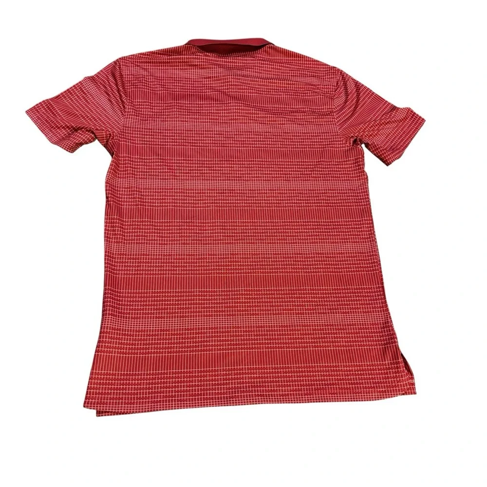 Nike Golf Polo Dri FIT Vapor Red White‎ Mens Small Genesys Invitational